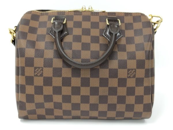 2000345252100147 2 Louis Vuitton Speedy Bandouliere Shoulder Bag Damier Ebene Brown