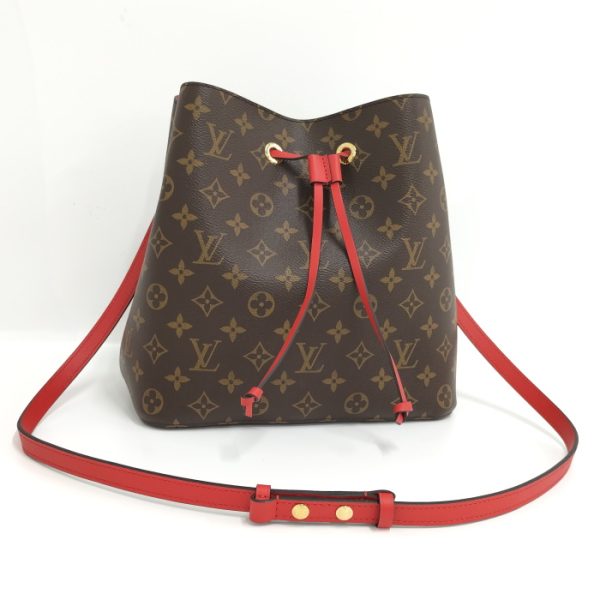 oplus 256 Louis Vuitton NeoNoe Shoulder Drawstring Monogram Coquelicot Brown