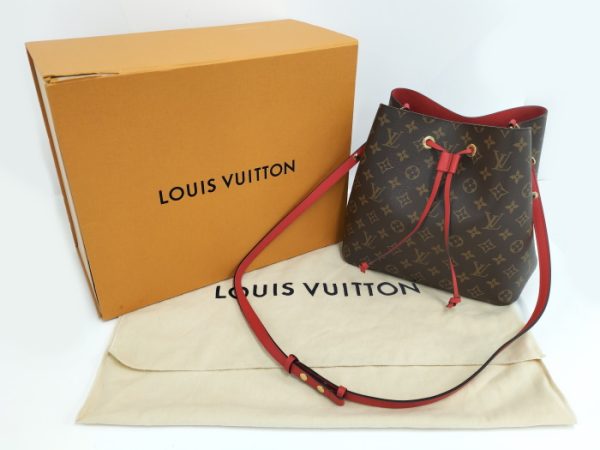 oplus 256 Louis Vuitton NeoNoe Shoulder Drawstring Monogram Coquelicot Brown