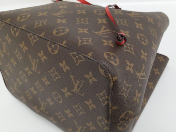 oplus 256 Louis Vuitton NeoNoe Shoulder Drawstring Monogram Coquelicot Brown