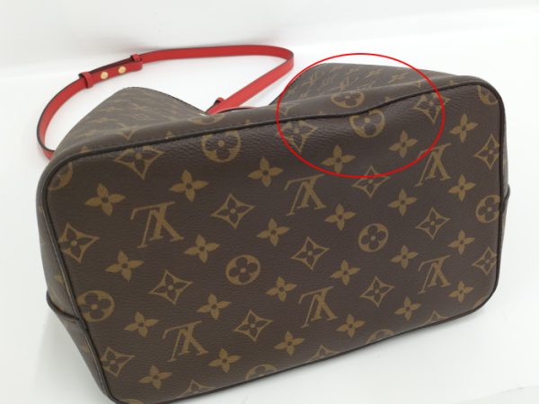 oplus 256 Louis Vuitton NeoNoe Shoulder Drawstring Monogram Coquelicot Brown