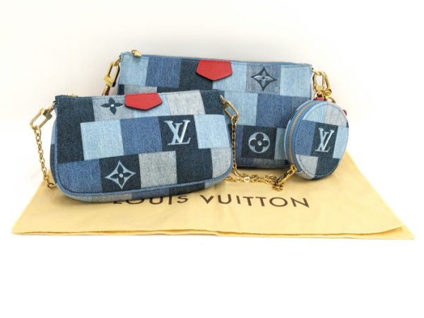 2000773252000999 10 Louis Vuitton Multi Pochette Accessoires 2WAY Handbag Monogram Denim Blue