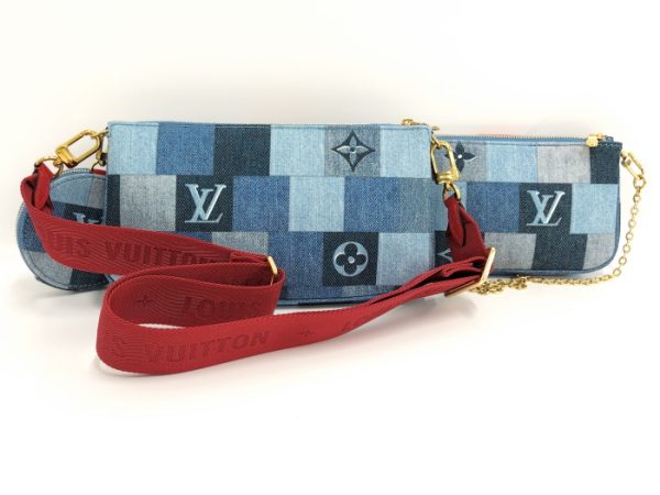 2000773252000999 2 Louis Vuitton Multi Pochette Accessoires 2WAY Handbag Monogram Denim Blue