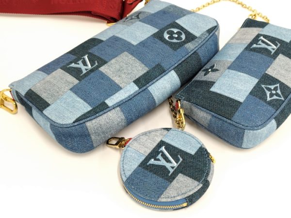 2000773252000999 5 Louis Vuitton Multi Pochette Accessoires 2WAY Handbag Monogram Denim Blue