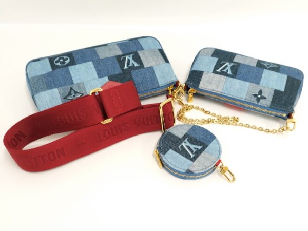 2000773252000999 6 Louis Vuitton Multi Pochette Accessoires 2WAY Handbag Monogram Denim Blue