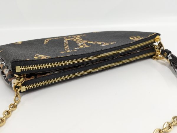 oplus 256 Louis Vuitton Pochette Double Zip Shoulder Monogram Giant Jungle Black