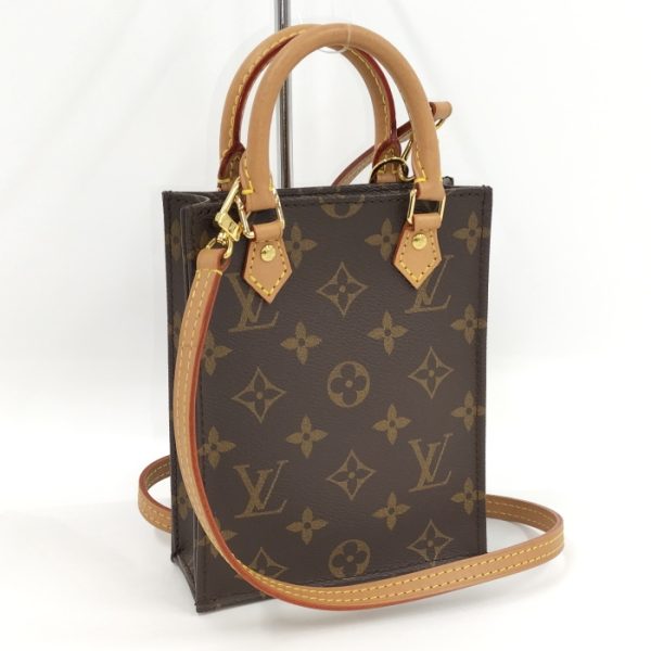 2000773252001072 1 Louis Vuitton Petite Sac Plat 2WAY Shoulder Monogram Brown