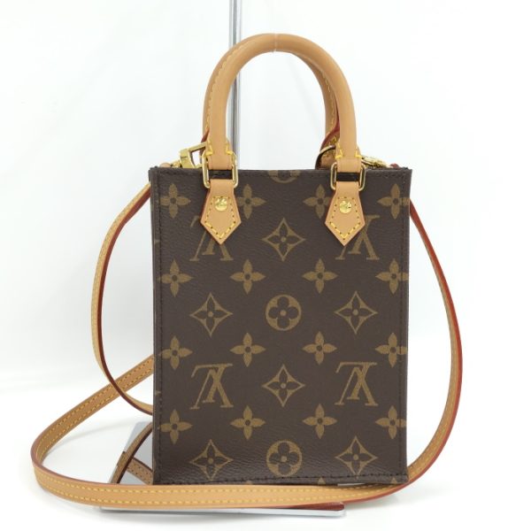 2000773252001074 1 Louis Vuitton Petite Sac Plat 2WAY Shoulder Monogram M Brown