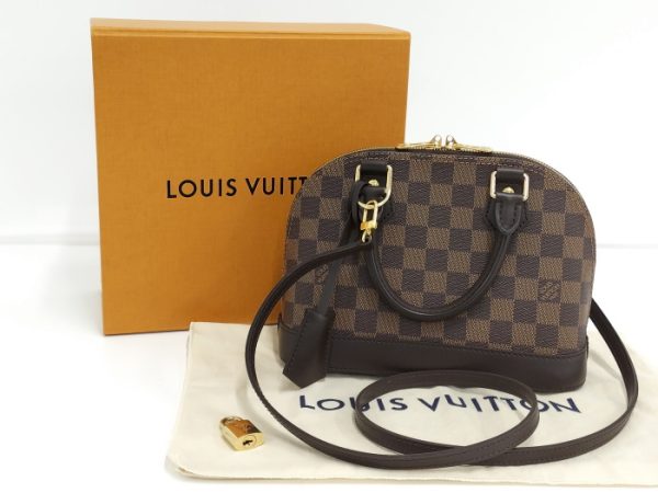 2000773252001108 10 Louis Vuitton Alma BB 2WAY Handbag Shoulder Bag Damier Ebene Brown