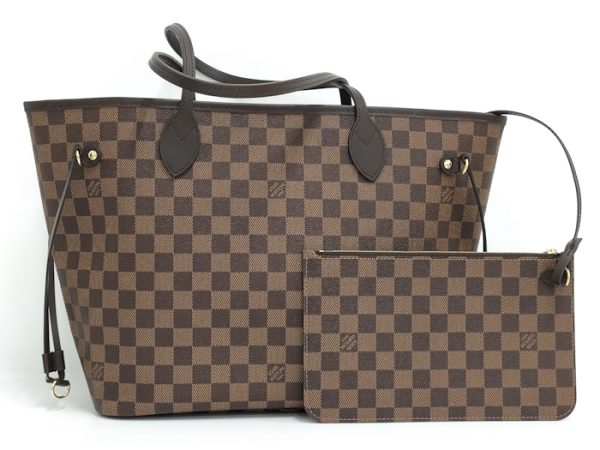 oplus 256 Louis Vuitton Neverfull MM Tote Bag Shoulder Bag Damier Ebene Brown