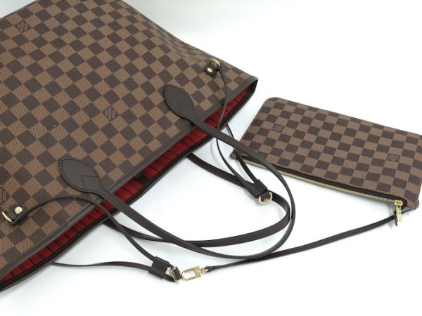 oplus 256 Louis Vuitton Neverfull MM Tote Bag Shoulder Bag Damier Ebene Brown