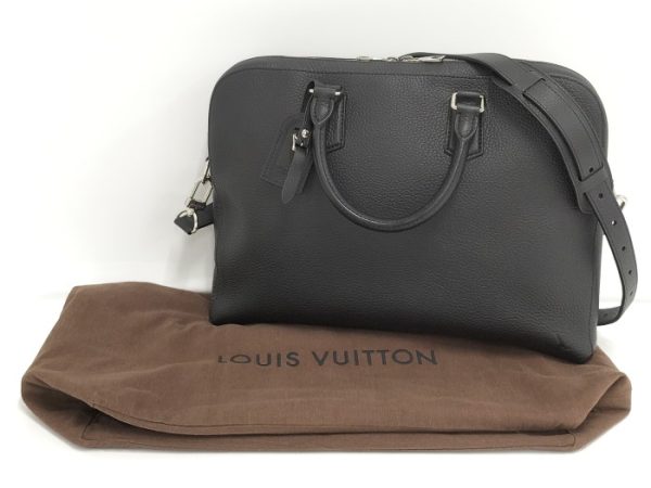 oplus 256 Louis Vuitton 2WAY Shoulder Briefcase Victor Taurillon Leather Noir Black