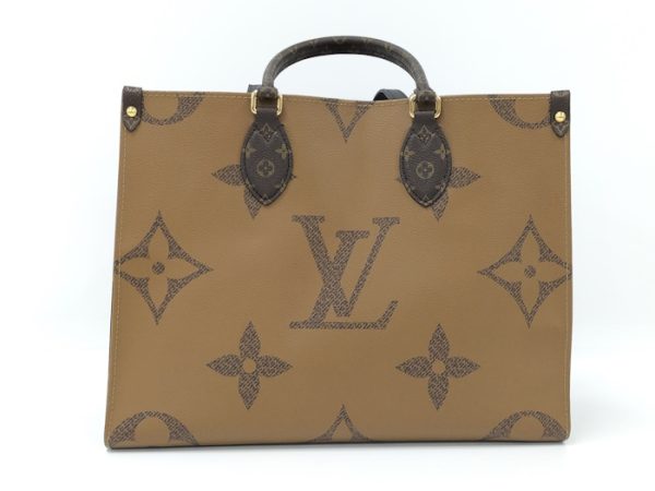 oplus 256 Louis Vuitton On the Go MM 2WAY Tote Bag Monogram Reverse Giant Brown