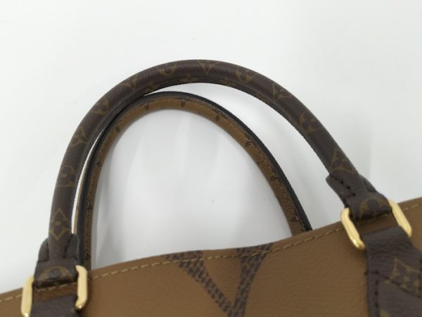 oplus 256 Louis Vuitton On the Go MM 2WAY Tote Bag Monogram Reverse Giant Brown