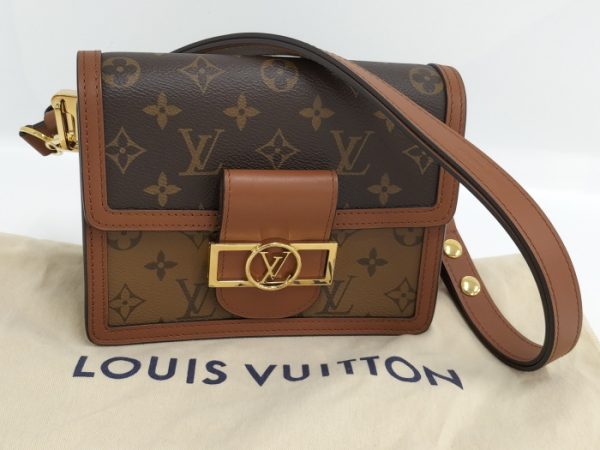 oplus 256 Louis Vuitton Dauphine Mini Shoulder Bag Monogram Reverse Brown