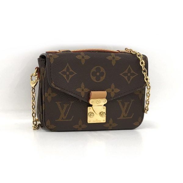 oplus 256 Louis Vuitton Micro Metis Chain Shoulder Bag Monogram Gold Hardware Brown