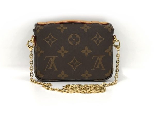 oplus 256 Louis Vuitton Micro Metis Chain Shoulder Bag Monogram Gold Hardware Brown