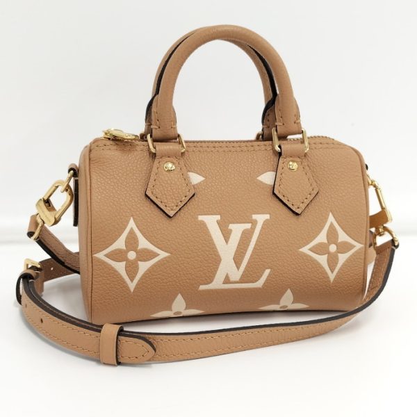 oplus 256 Louis Vuitton Nano Speedy 2WAY Shoulder Bag Monogram Empreinte Beige