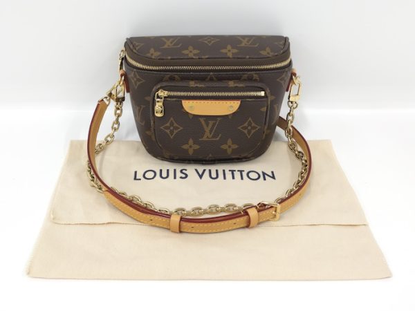 oppo 256 Louis Vuitton Chain Mini Bum Bag Shoulder Bag Monogram Brown