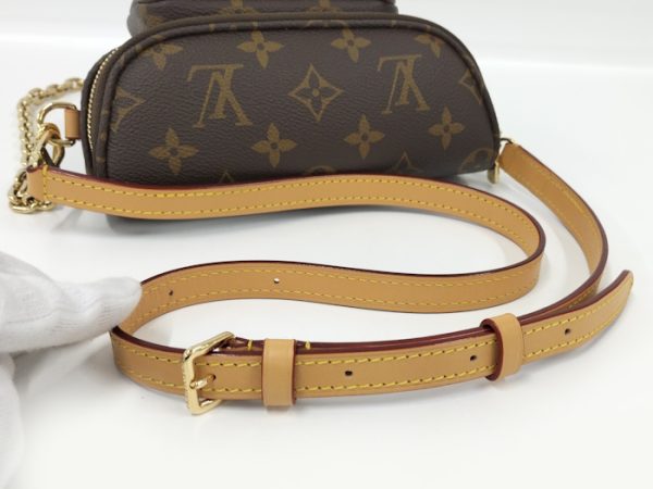 oppo 256 Louis Vuitton Chain Mini Bum Bag Shoulder Bag Monogram Brown