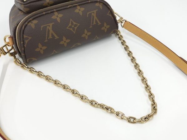 oppo 256 Louis Vuitton Chain Mini Bum Bag Shoulder Bag Monogram Brown