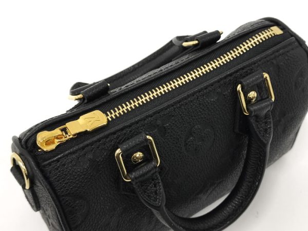 oppo 256 Louis Vuitton Nano Speedy 2WAY Handbag Shoulder Bag Monogram Empreinte Noir Black