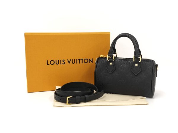 oppo 256 Louis Vuitton Nano Speedy 2WAY Handbag Shoulder Bag Monogram Empreinte Noir Black