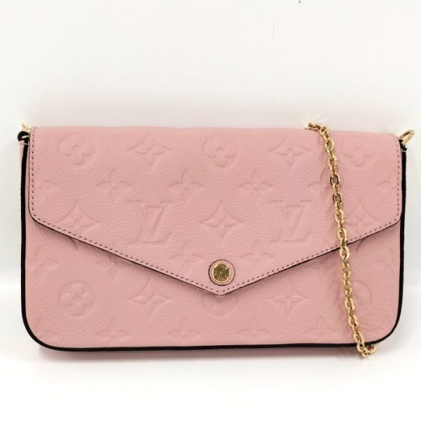 2000773259000417 1 Louis Vuitton Pochette Felicie Shoulder Monogram Empreinte Leather M Pink