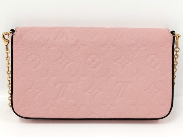 2000773259000417 2 Louis Vuitton Pochette Felicie Shoulder Monogram Empreinte Leather M Pink