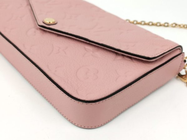 2000773259000417 3 Louis Vuitton Pochette Felicie Shoulder Monogram Empreinte Leather M Pink