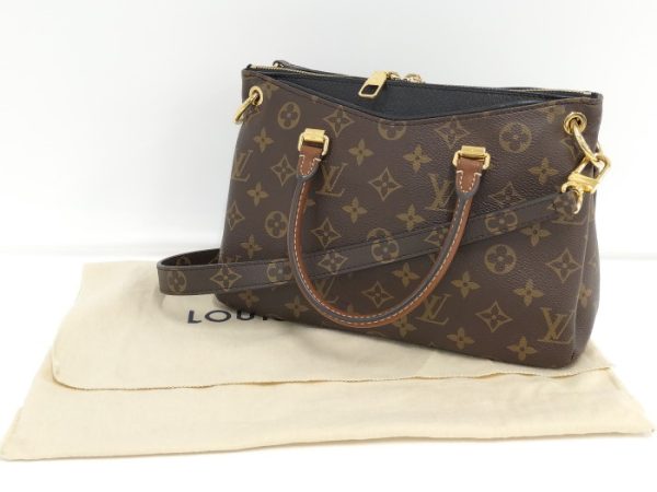 2000773259200486 10 Louis Vuitton Pallas BB 2WAY Shoulder Monogram Leather Noir Brown