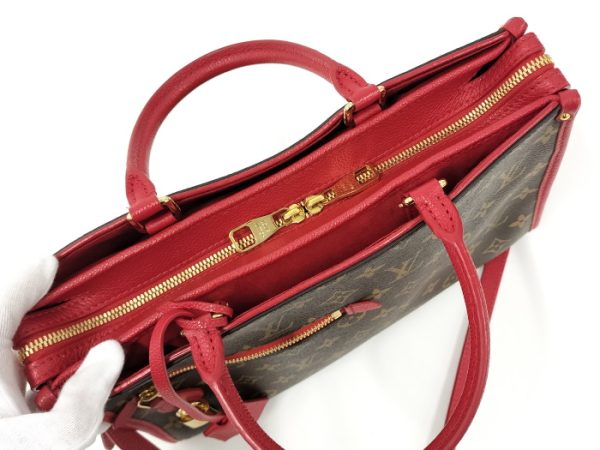 oppo 256 Louis Vuitton Popincourt PM 2WAY Handbag Monogram Rouge Red