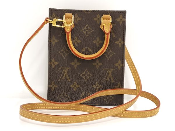 oppo 256 Louis Vuitton Petite Sac Plat 2WAY Shoulder Monogram Brown