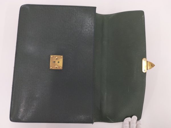 oppo 288 Louis Vuitton Cerviette Clado Business Bag Leather Green