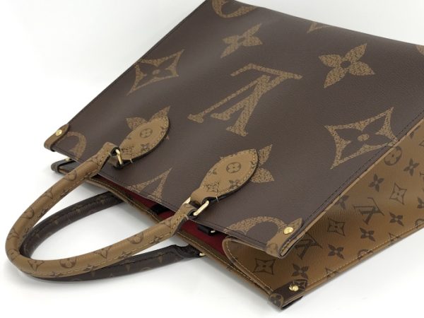 oppo 256 Louis Vuitton On the Go MM 2WAY Tote Bag Monogram Reverse Giant Brown