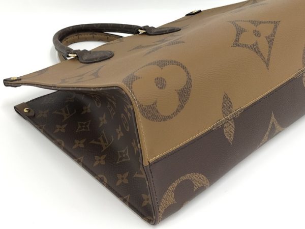 oppo 256 Louis Vuitton On the Go MM 2WAY Tote Bag Monogram Reverse Giant Brown