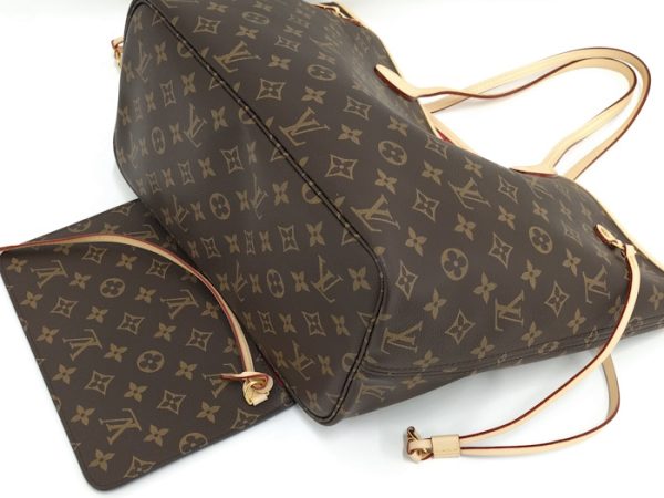 oppo 256 Louis Vuitton Neverfull MM Tote Bag Monogram Cerise Brown