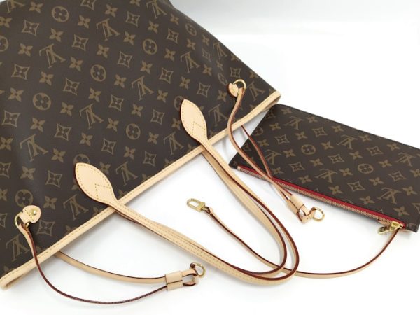 oppo 256 Louis Vuitton Neverfull MM Tote Bag Monogram Cerise Brown