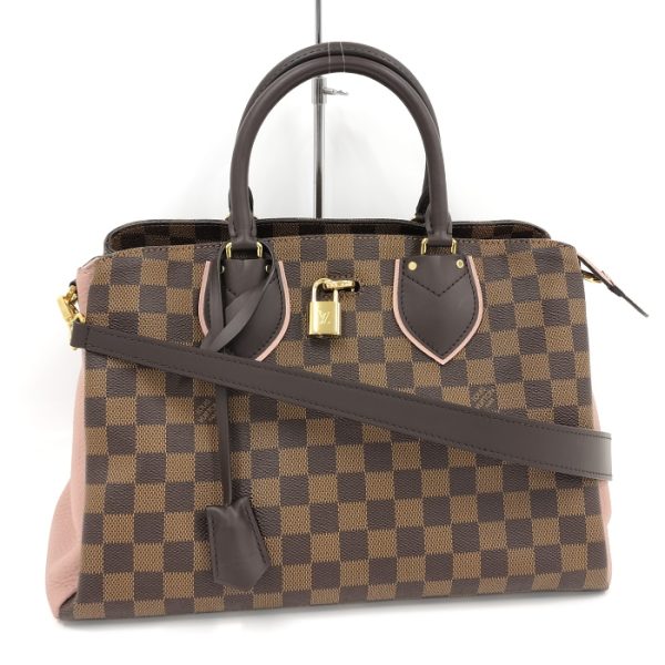 oppo 256 Louis Vuitton Normandy 2WAY Handbag Damier Ebene Brown