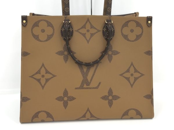 2000803258201430 2 Louis Vuitton On the Go MM Tote Bag Monogram Giant Reverse Brown