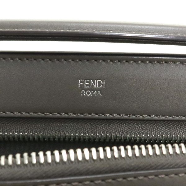 200096409018 10 Fendi Shoulder Handbag Calfskin Leather Gray