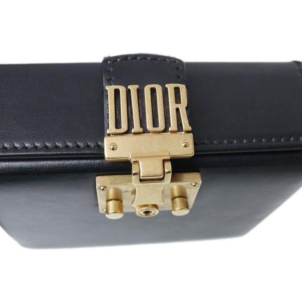 200098923018 10 Christian Dior Addict Small Box Shoulder Bag Calfskin Black