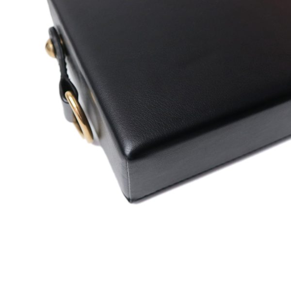 200098923018 12 Christian Dior Addict Small Box Shoulder Bag Calfskin Black