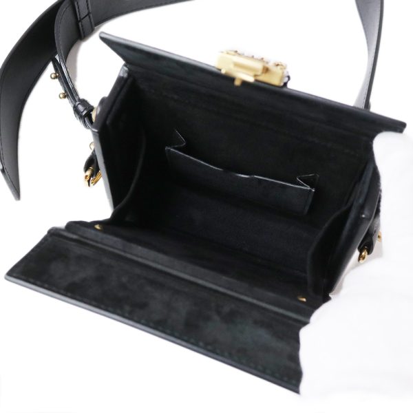200098923018 3 Christian Dior Addict Small Box Shoulder Bag Calfskin Black
