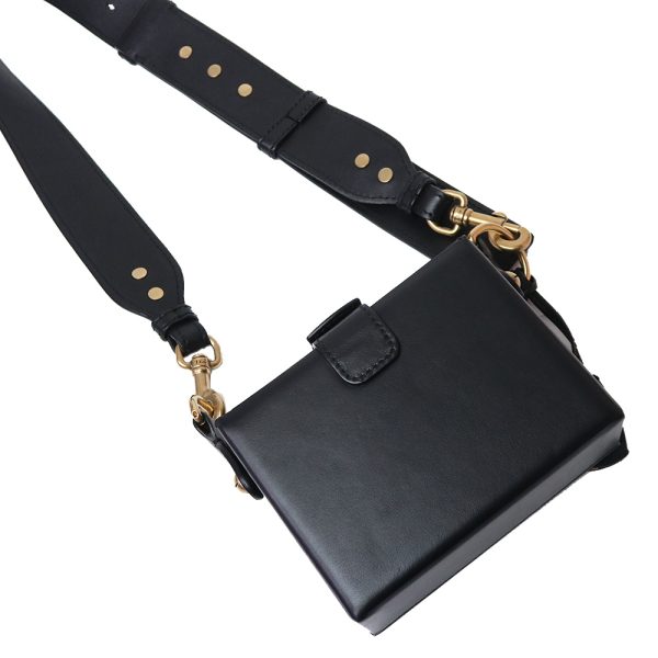 200098923018 6 Christian Dior Addict Small Box Shoulder Bag Calfskin Black