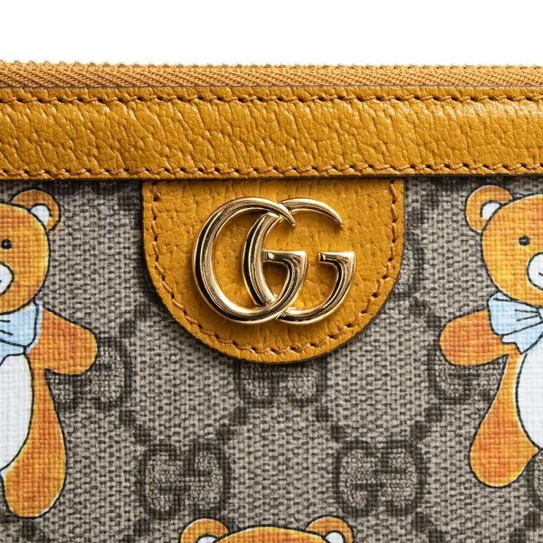 200099109018 9 Gucci KAI Collaboration Bear Teddy Bear Clutch Bag GG Supreme Canvas Leather