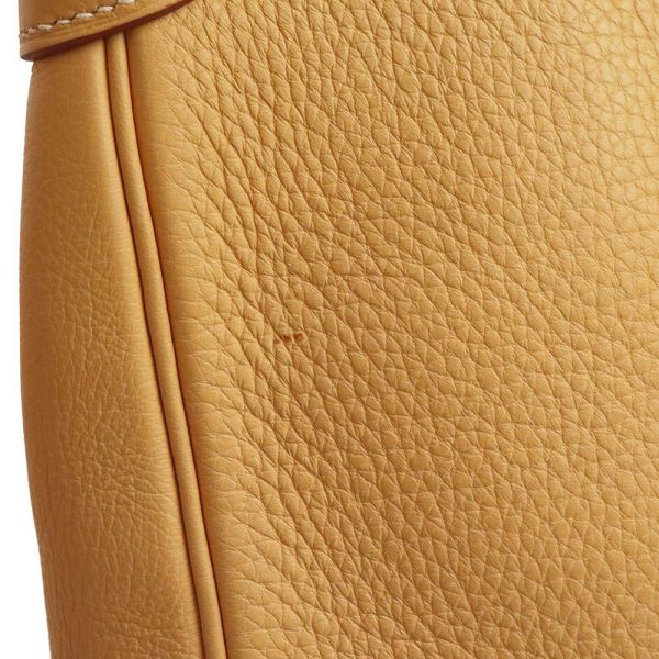 200099229018 11 HERMES Trim 35 Taurillon Clemence Leather Saffron Yellow