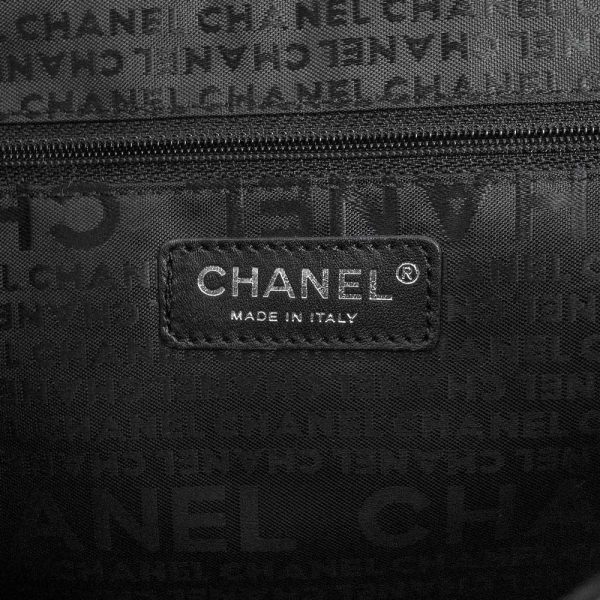 200100035018 9 Chanel Camellia Leather Chain Shoulder Bag Tweed Gray