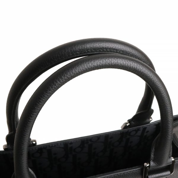 200100064018 10 Dior Safari Tote 2way Bag Calfskin Leather Black
