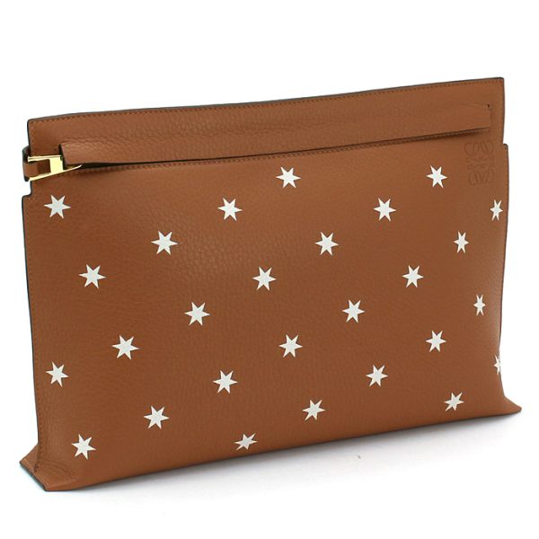 200913 bg2 3 1 Loewe T Pouch Intarsio Stars Brown